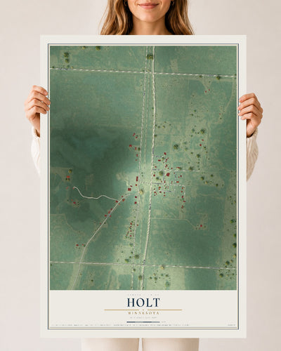 Map of Holt, Minnesota, 24 x 36 inch unframed archival matte print