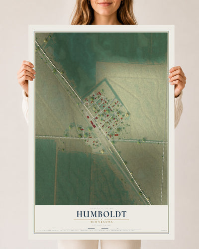 Map of Humboldt, Minnesota, 24 x 36 inch unframed archival matte print