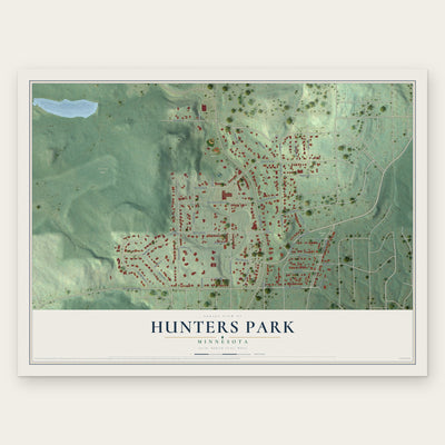 Hunters Park, Minnesota map print, the full design