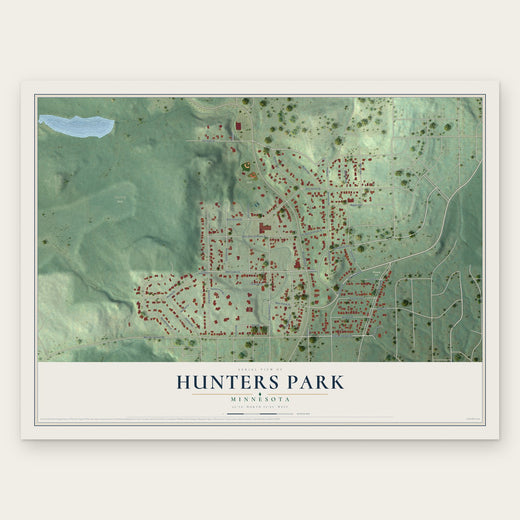 Hunters Park, Minnesota map print, the full design