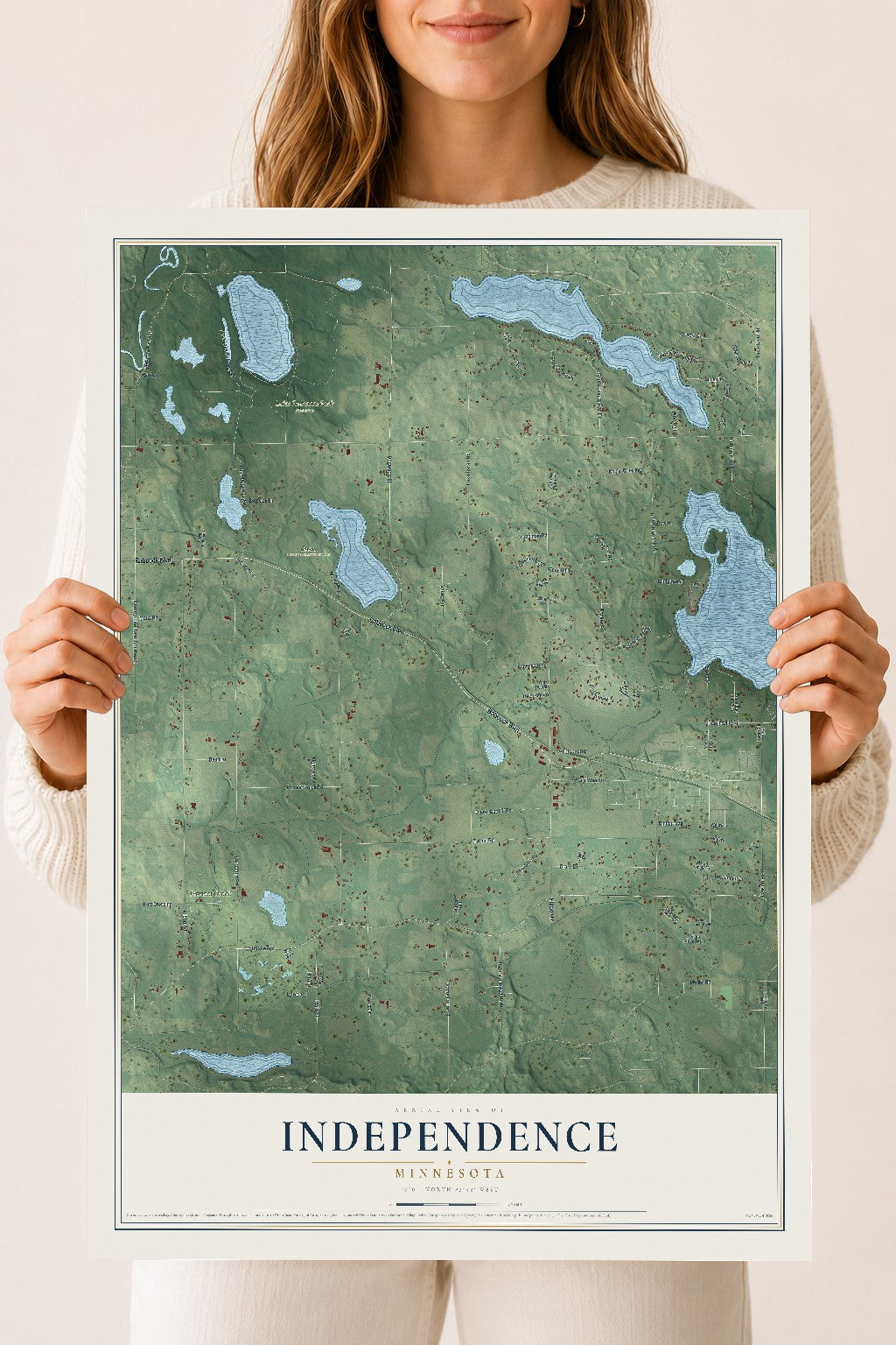 Map of Independence, Minnesota, 18 x 24 inch unframed archival matte print