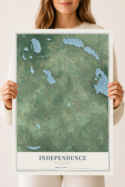 Map of Independence, Minnesota, 18 x 24 inch unframed archival matte print