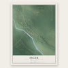 Inger, Minnesota map print, the full design