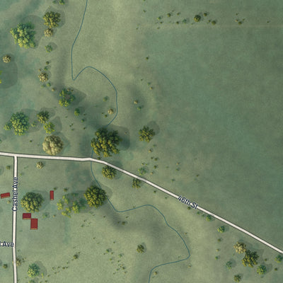 Second close-up of the map of Iona, Minnesota print showing more streets and buildings
