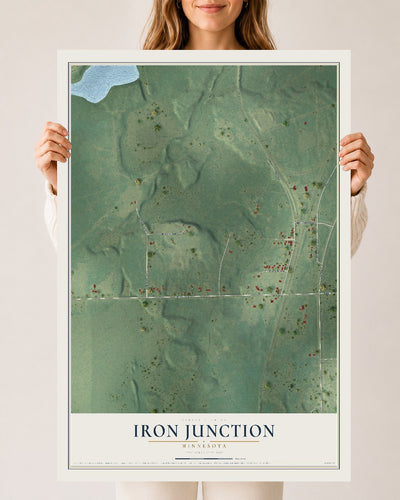 Map of Iron Junction, Minnesota, 24 x 36 inch unframed archival matte print
