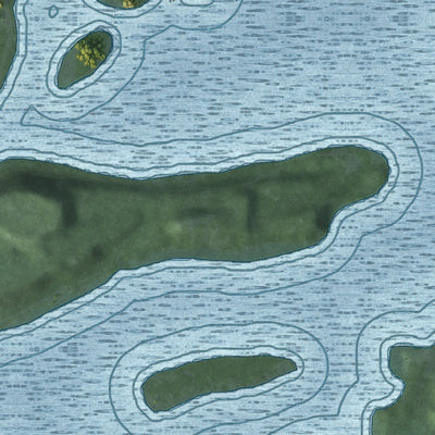 Close-up of the map of Ironton, Minnesota print showing street and building detail