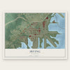 Irving, Minnesota map print, the full design