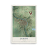 Map of Jackson, Minnesota, 12 x 18 inch unframed archival matte print
