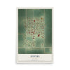 Map of Jeffers, Minnesota, 12 x 18 inch unframed archival matte print