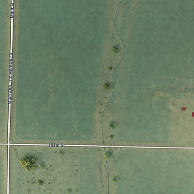 Second close-up of the map of Kenneth, Minnesota print showing more streets and buildings