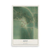 Map of Kent, Minnesota, 12 x 18 inch unframed archival matte print