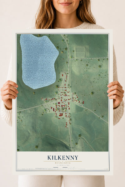 Map of Kilkenny, Minnesota, 18 x 24 inch unframed archival matte print