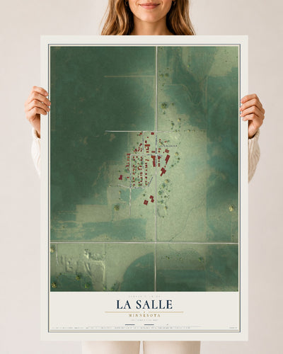 Map of La Salle, Minnesota, 24 x 36 inch unframed archival matte print