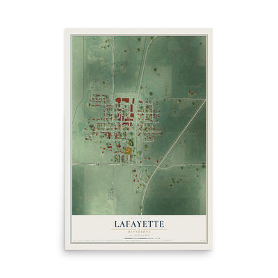 Map of Lafayette, Minnesota, 12 x 18 inch unframed archival matte print