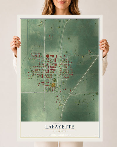 Map of Lafayette, Minnesota, 24 x 36 inch unframed archival matte print