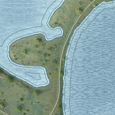 Second close-up of the map of Lake Crystal, Minnesota print showing more streets and buildings