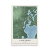 Map of Lake Shore, Minnesota, 12 x 18 inch unframed archival matte print