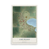 Map of Lake Wilson, Minnesota, 12 x 18 inch unframed archival matte print