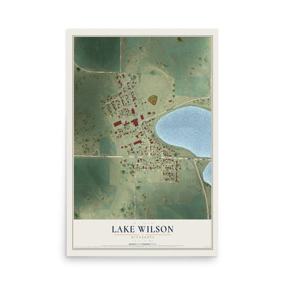 Map of Lake Wilson, Minnesota, 12 x 18 inch unframed archival matte print