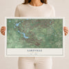 Map of Lakeville, Minnesota, 12 x 18 inch unframed archival matte print