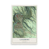 Map of Lanesboro, Minnesota, 12 x 18 inch unframed archival matte print