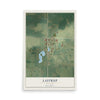 Map of Lastrup, Minnesota, 12 x 18 inch unframed archival matte print
