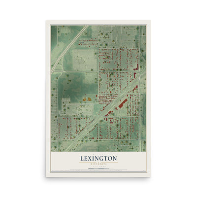 Map of Lexington, Minnesota, 12 x 18 inch unframed archival matte print
