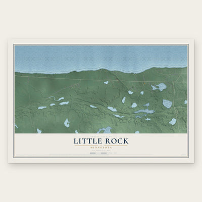 Little Rock, Minnesota map print, the full design