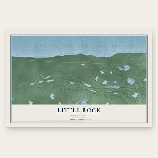 Little Rock, Minnesota map print, the full design
