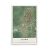 Map of Luverne, Minnesota, 12 x 18 inch unframed archival matte print