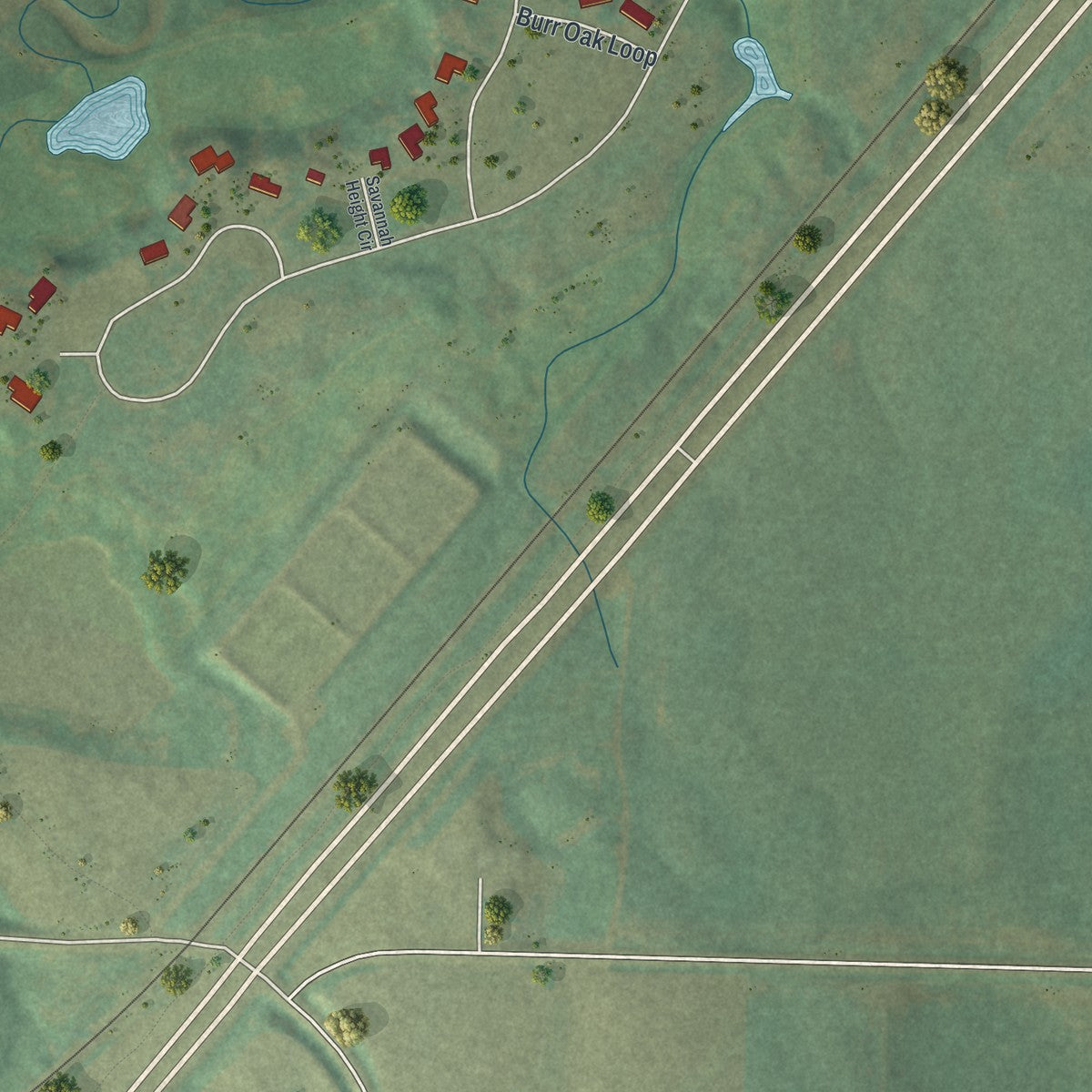 Second close-up of the map of Lynd, Minnesota print showing more streets and buildings