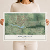 Map of Mantorville, Minnesota, 12 x 18 inch unframed archival matte print