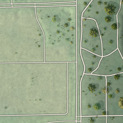 Second close-up of the map of Mapleview, Minnesota print showing more streets and buildings