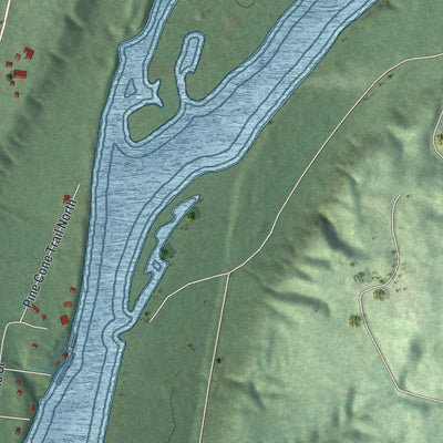 Second close-up of the map of Marine on St. Croix, Minnesota print showing more streets and buildings