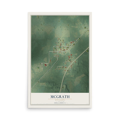 Map of McGrath, Minnesota, 12 x 18 inch unframed archival matte print