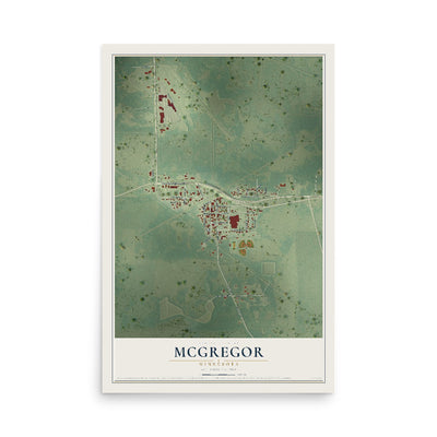 Map of McGregor, Minnesota, 12 x 18 inch unframed archival matte print
