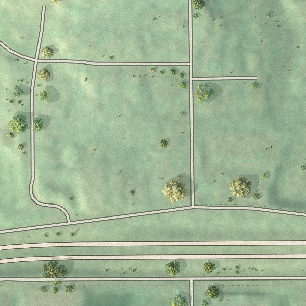 Second close-up of the map of Mendota, Minnesota print showing more streets and buildings