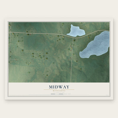 Midway, Minnesota map print, the full design