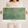 Map of Miesville, Minnesota, 12 x 18 inch unframed archival matte print