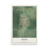 Map of Milroy, Minnesota, 12 x 18 inch unframed archival matte print