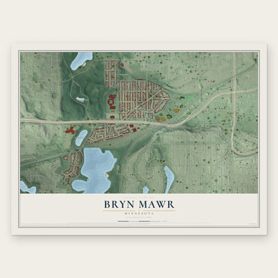 Bryn Mawr, Minnesota map print, the full design