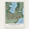 Cedar-Isles-Dean, Minnesota map print, the full design