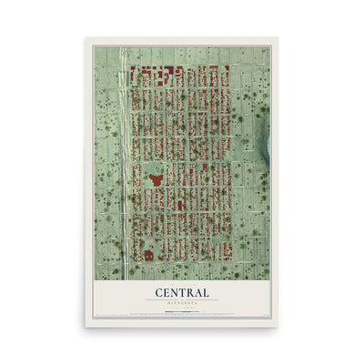 Map of Central, Minnesota, 12 x 18 inch unframed archival matte print