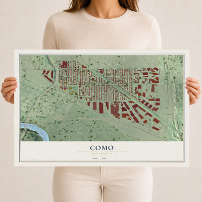 Map of Como, Minnesota, 12 x 18 inch unframed archival matte print