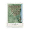 Map of Hiawatha, Minnesota, 12 x 18 inch unframed archival matte print