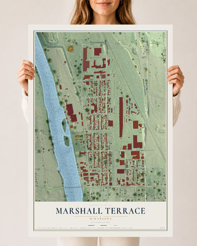 Map of Marshall Terrace, Minnesota, 24 x 36 inch unframed archival matte print