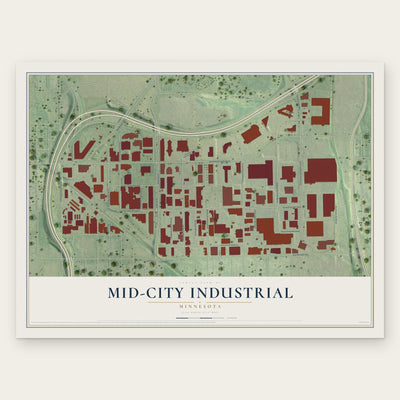 Mid-City Industrial, Minnesota map print, the full design