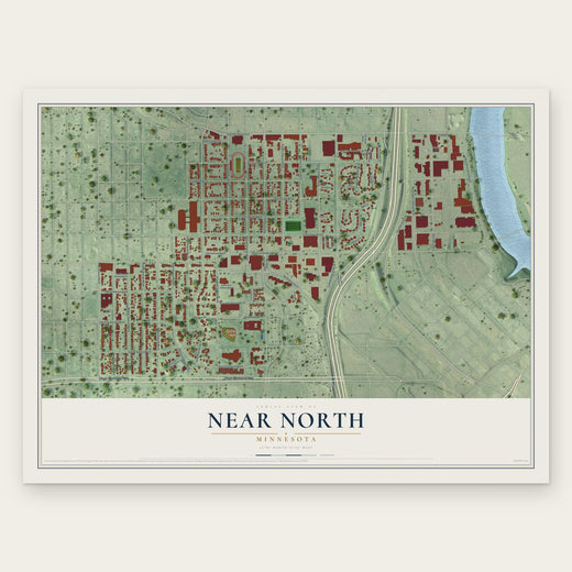 Near North, Minnesota map print, the full design