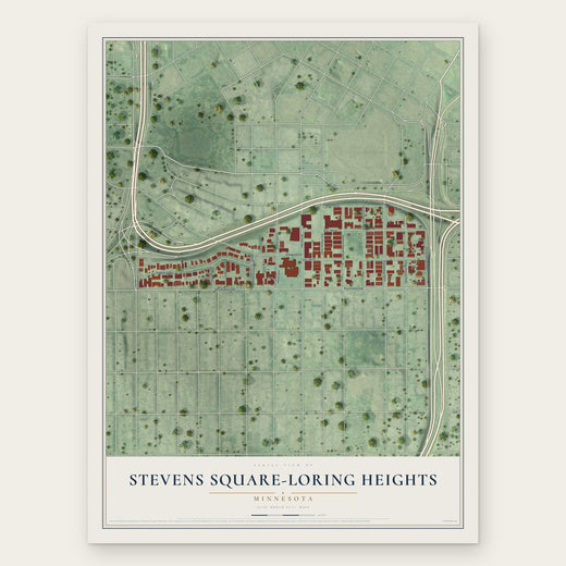 Stevens Square-Loring Heights, Minnesota map print, the full design