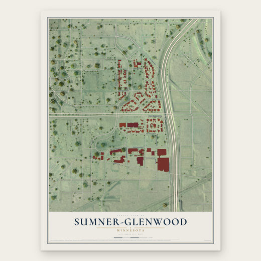 Sumner-Glenwood, Minnesota map print, the full design